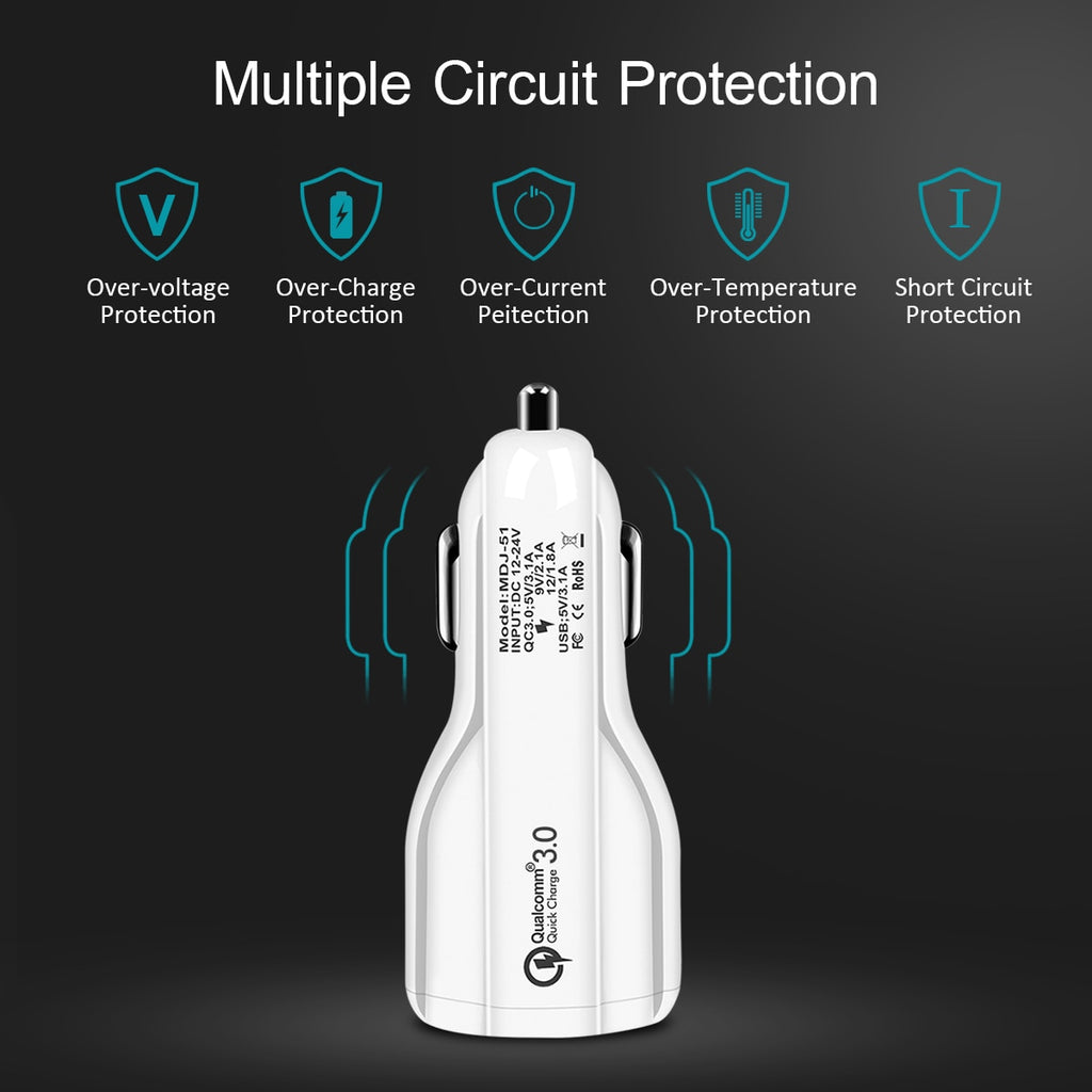 Quick Charge 3.0 Car Charger