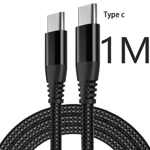 Braided Double Typec Fast Charging Cable